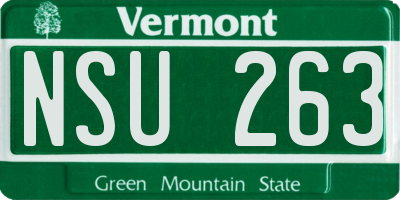 VT license plate NSU263