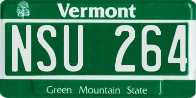 VT license plate NSU264