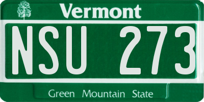 VT license plate NSU273