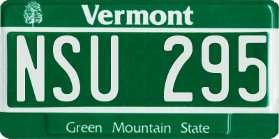 VT license plate NSU295