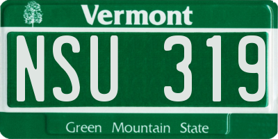 VT license plate NSU319