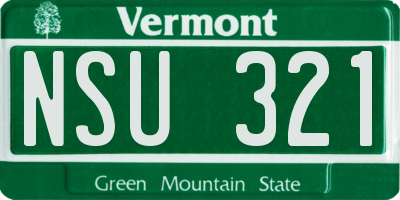 VT license plate NSU321