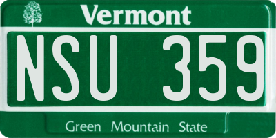 VT license plate NSU359