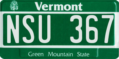 VT license plate NSU367