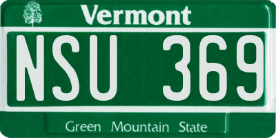 VT license plate NSU369
