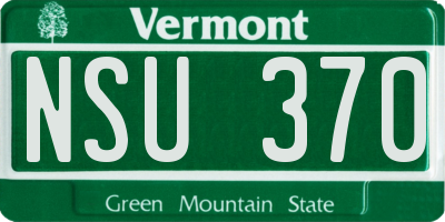 VT license plate NSU370