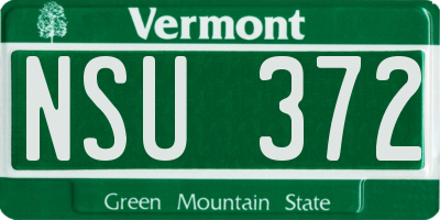 VT license plate NSU372