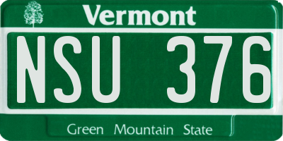 VT license plate NSU376