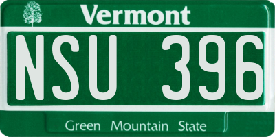 VT license plate NSU396