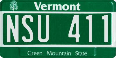 VT license plate NSU411