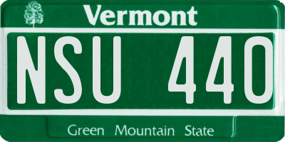 VT license plate NSU440