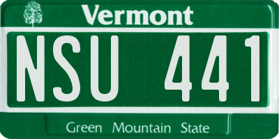 VT license plate NSU441