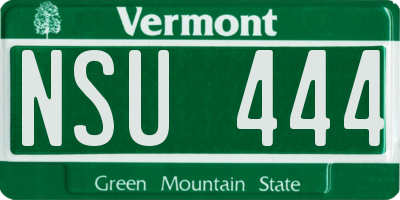 VT license plate NSU444