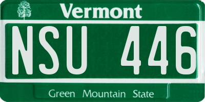 VT license plate NSU446