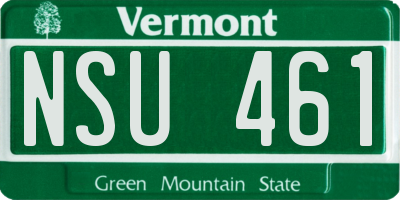 VT license plate NSU461