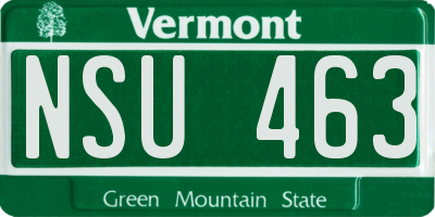 VT license plate NSU463