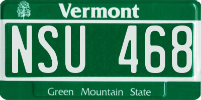 VT license plate NSU468