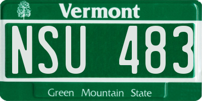VT license plate NSU483