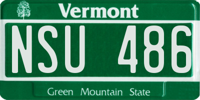 VT license plate NSU486