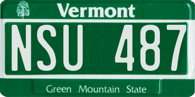 VT license plate NSU487