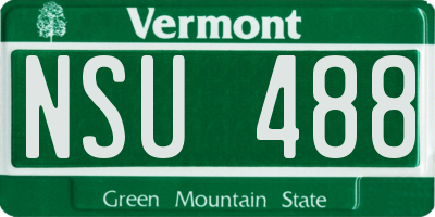 VT license plate NSU488