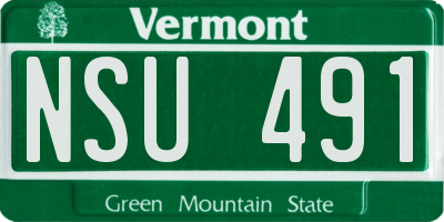 VT license plate NSU491