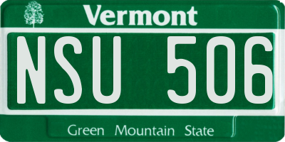 VT license plate NSU506