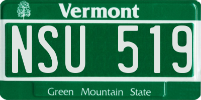 VT license plate NSU519