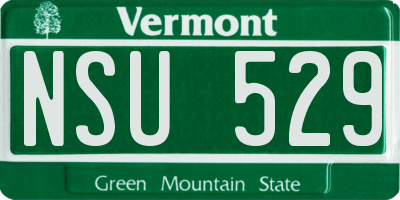 VT license plate NSU529