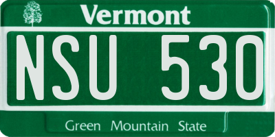 VT license plate NSU530