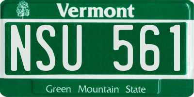 VT license plate NSU561