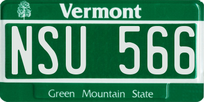 VT license plate NSU566