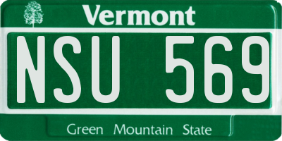 VT license plate NSU569