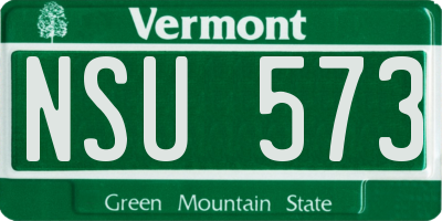 VT license plate NSU573