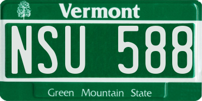 VT license plate NSU588