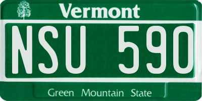 VT license plate NSU590