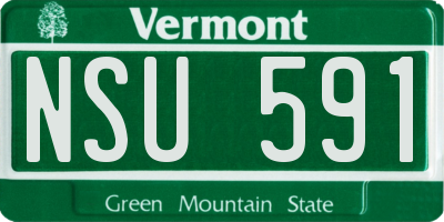 VT license plate NSU591