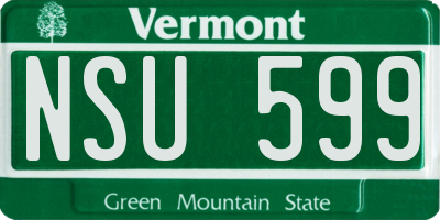 VT license plate NSU599