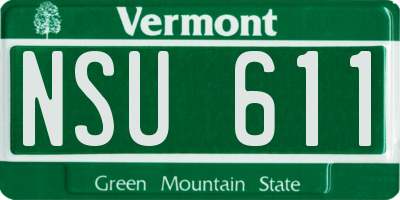 VT license plate NSU611