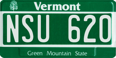 VT license plate NSU620