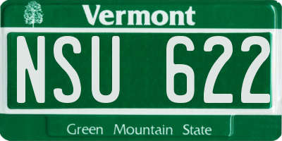 VT license plate NSU622