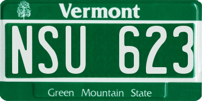VT license plate NSU623