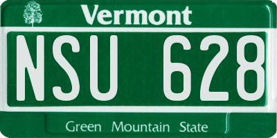 VT license plate NSU628