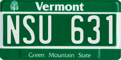 VT license plate NSU631