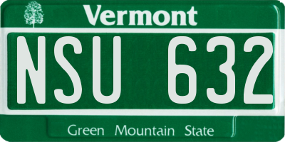 VT license plate NSU632