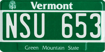 VT license plate NSU653