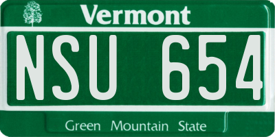 VT license plate NSU654