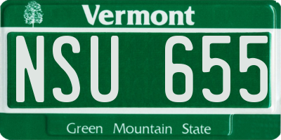 VT license plate NSU655
