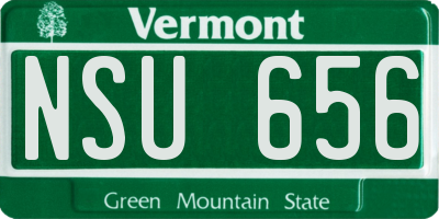 VT license plate NSU656