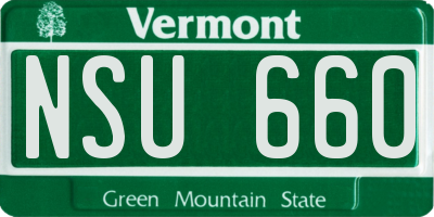 VT license plate NSU660
